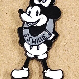 Mickey Mouse Enamel Pin, Black White Vintage, S.S. Willie, Collectibles